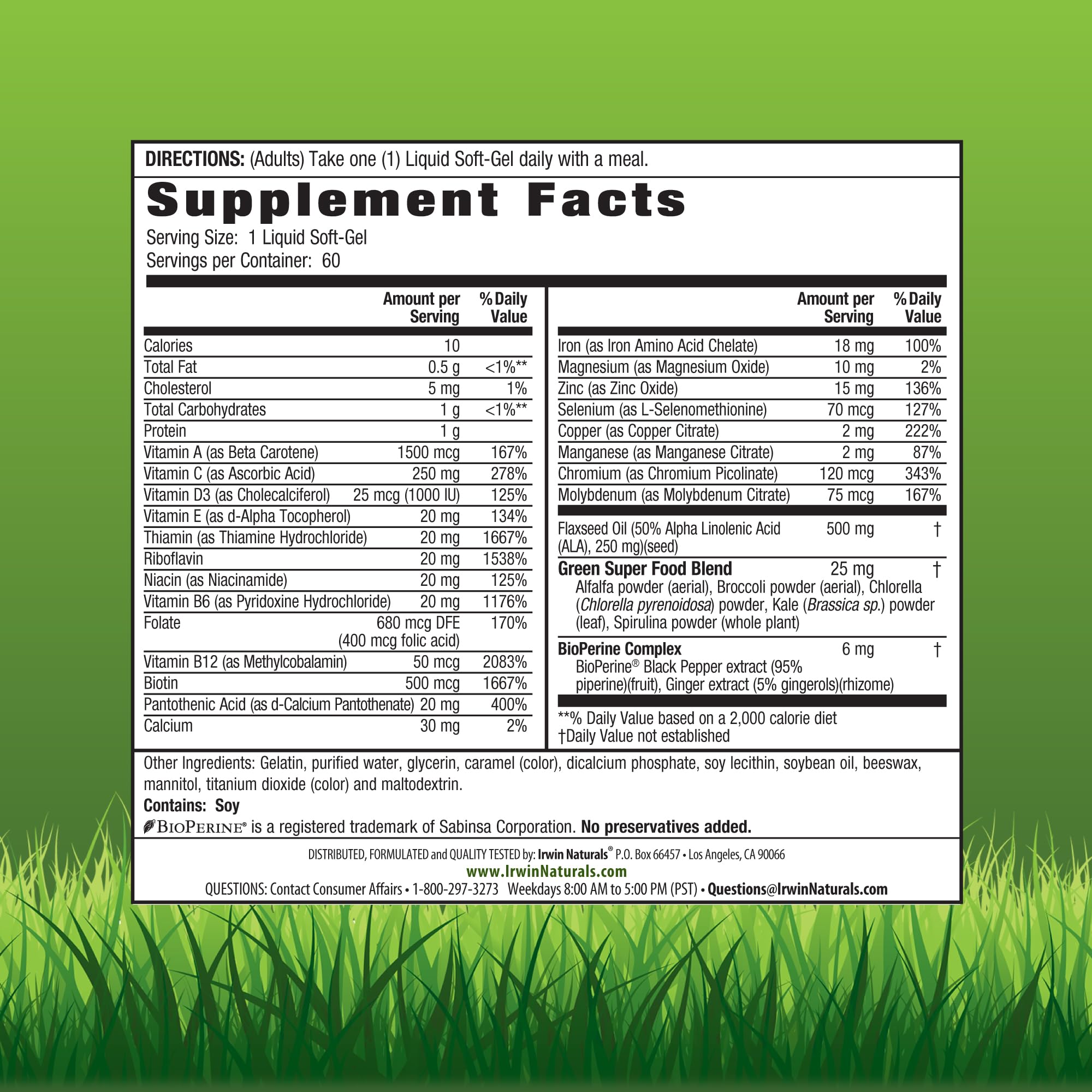 Irwin Naturals Vitamina D3 1000 UI en etiqueta para soporte diario de huesos
