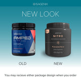 Isagenix Amped Nitro uso durante el entrenamiento para mayor concentración y resistencia.