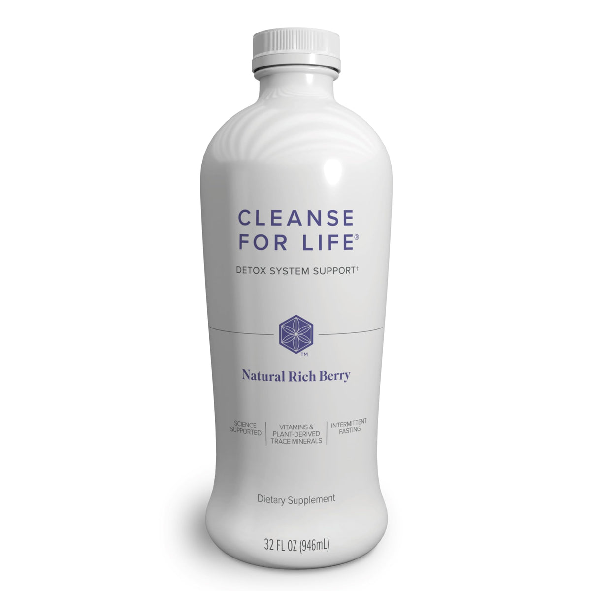 Isagenix Cleanse for Life: botella de 32 oz lista para consumo diario.