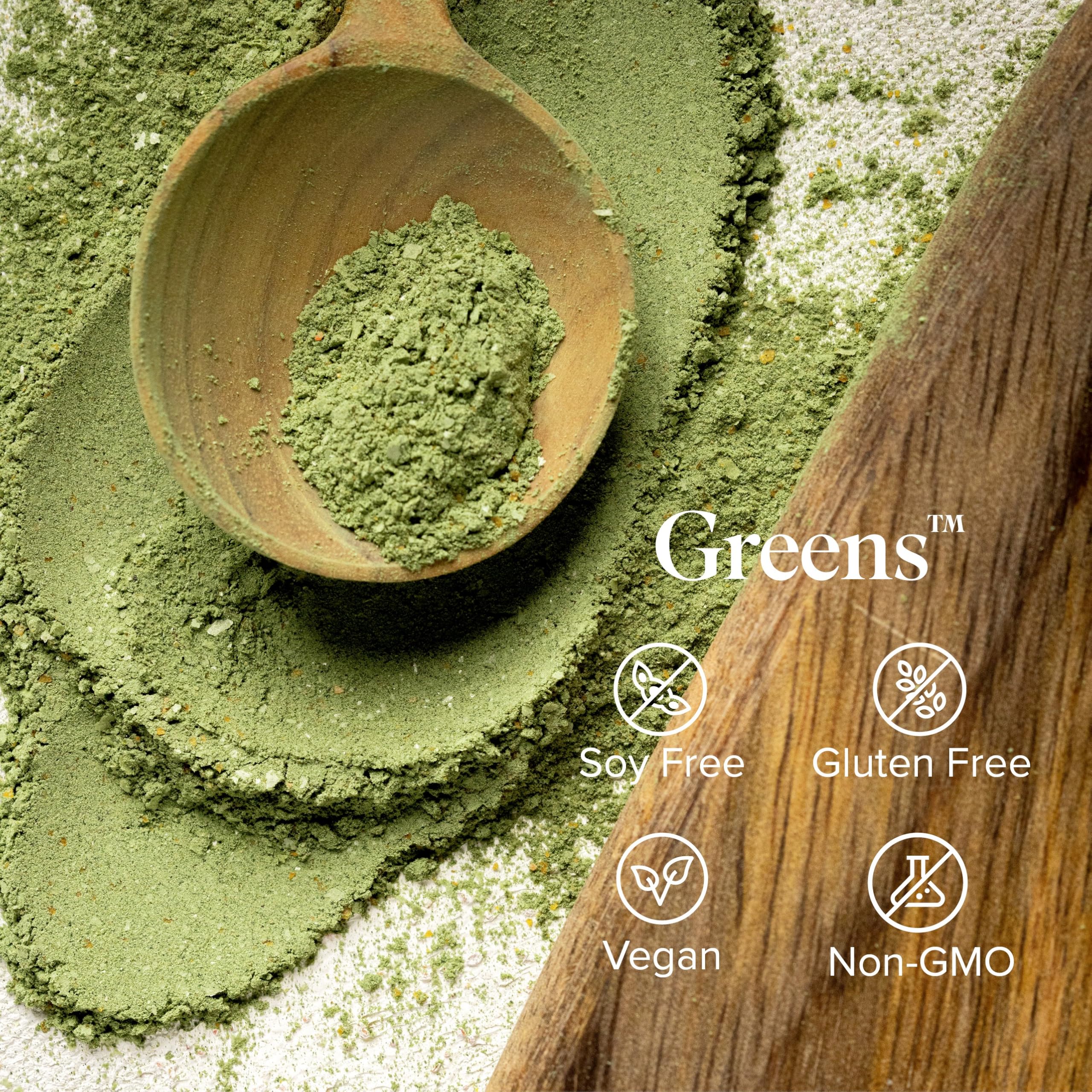 Isagenix Greens cucharada-porciones, preparación rápida para la familia.