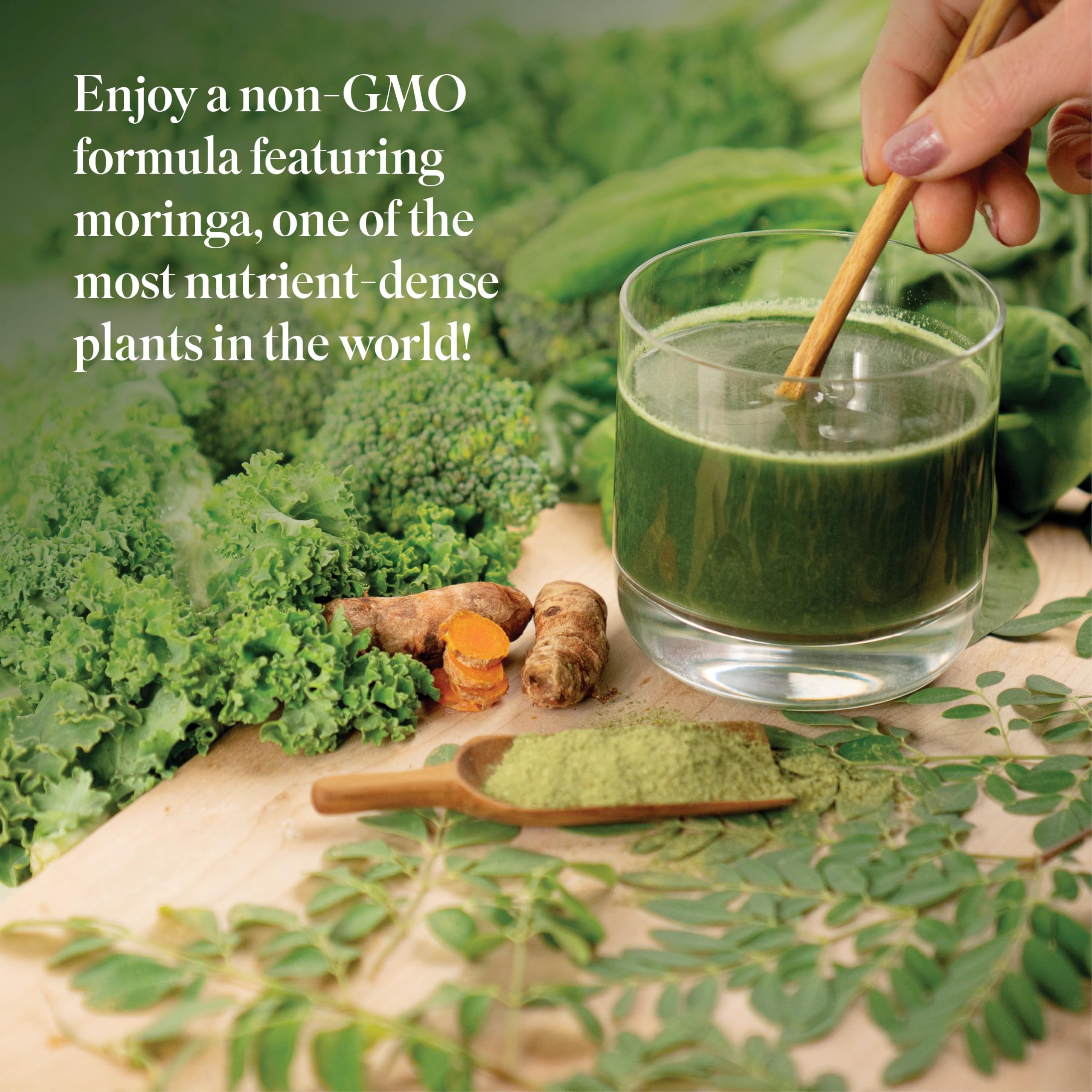 Isagenix Greens mezcla-vegetales-no-gmo, fuente conveniente de nutrientes diarios.