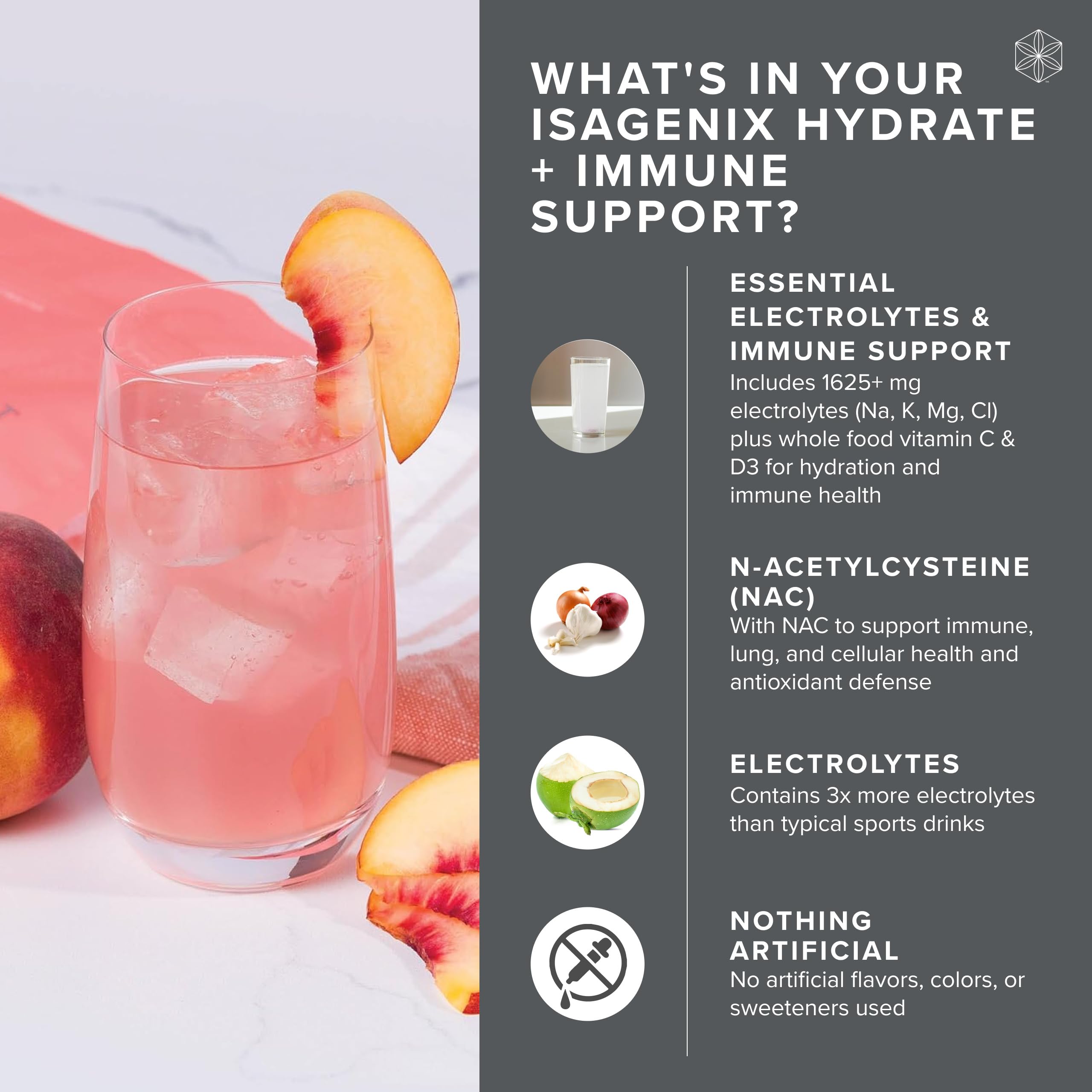 Isagenix Hydrate incluye magnesio para soporte nervioso y relajación muscular