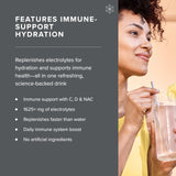 Isagenix Hydrate con vitamina C, D y NAC para defensa antioxidante natural