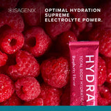 Isagenix Hydrate sabor frambuesa, bebida afrutada para entrenamiento