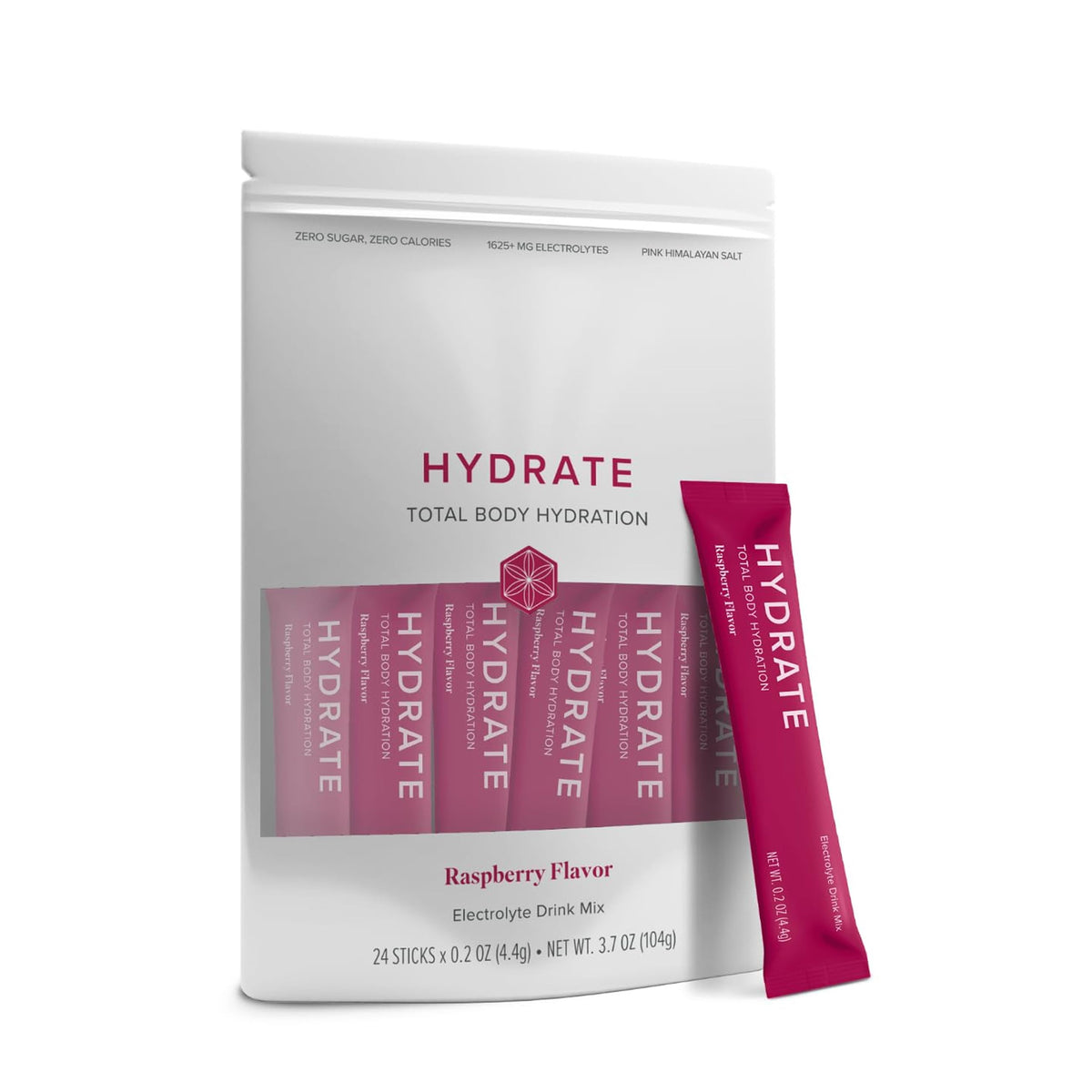 Isagenix Hydrate, sobre individual abierto, listo para hidratar tras entreno