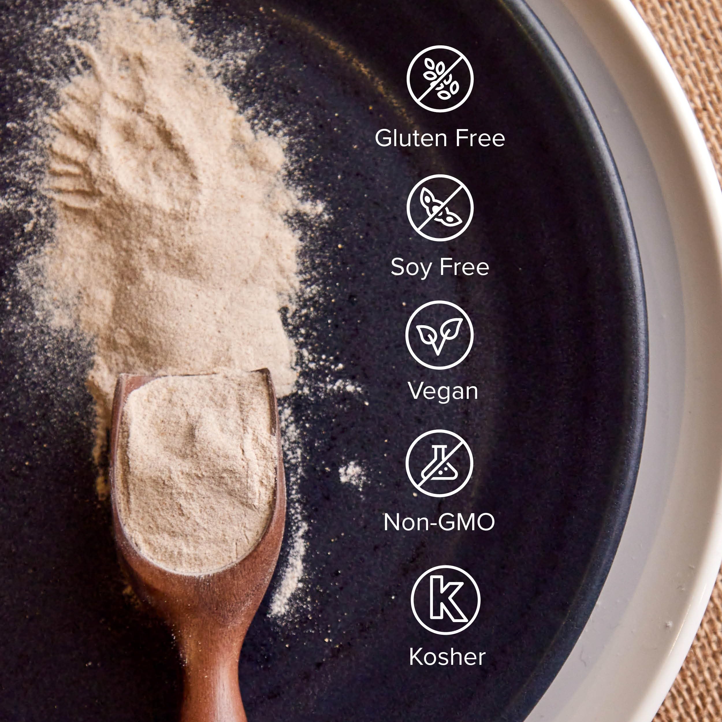 Isagenix Refuerzo Inmunológico para Batidos, yogur con polvo neutro para fibra diaria.
