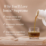 Isagenix Ionix Supreme, copa con bebida fría para momentos de estrés.