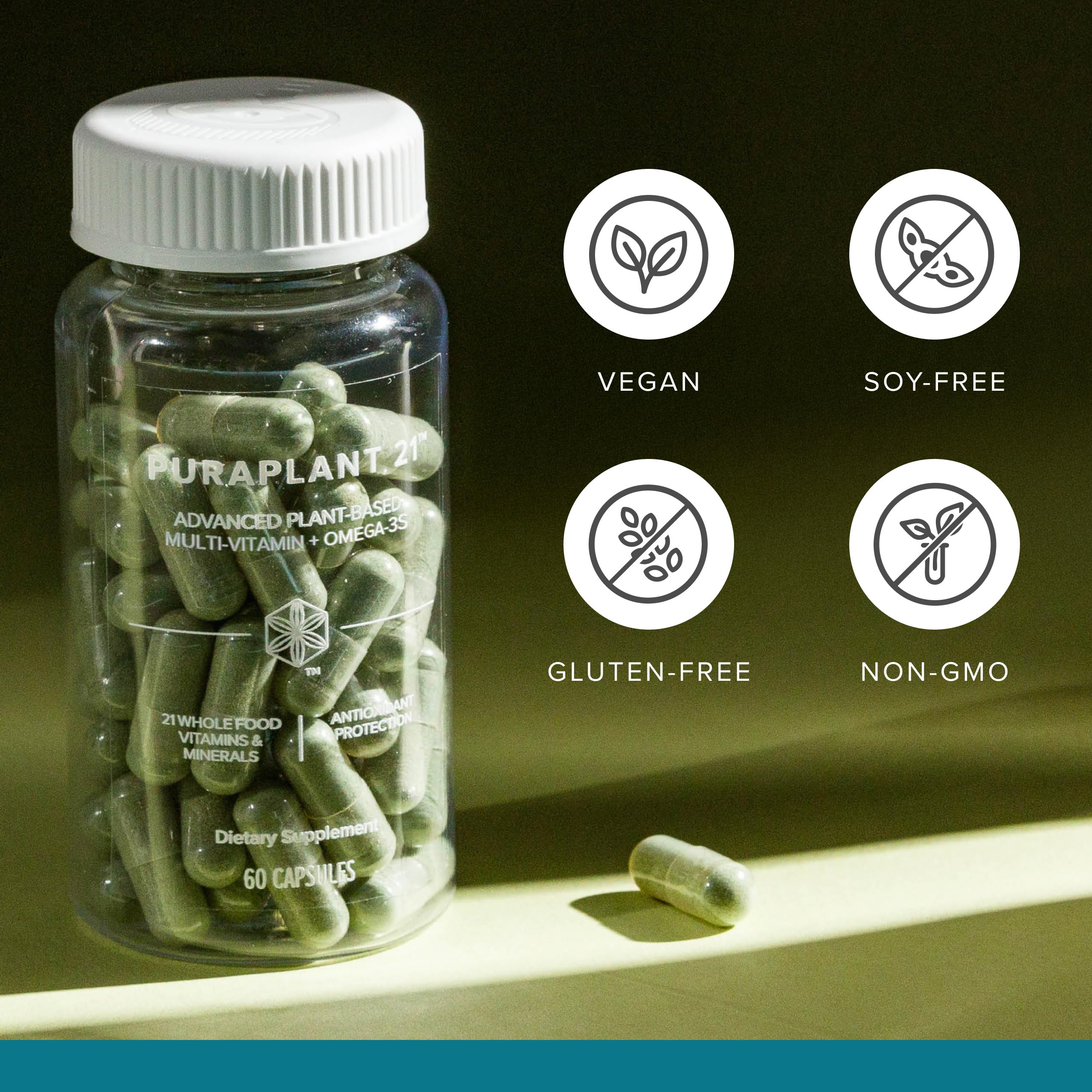 Isagenix PuraPlant21 ingredientes vegetales, fuente natural de vitaminas y minerales