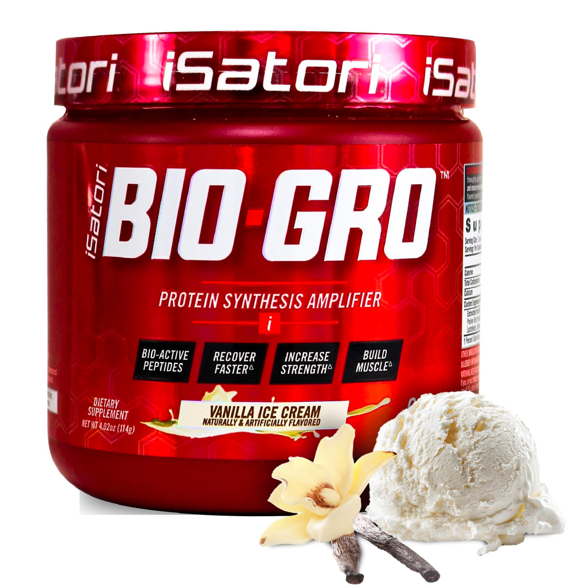 iSatori BIO-GRO, botella vertiendo, ideal para ingesta rápida tras entrenar