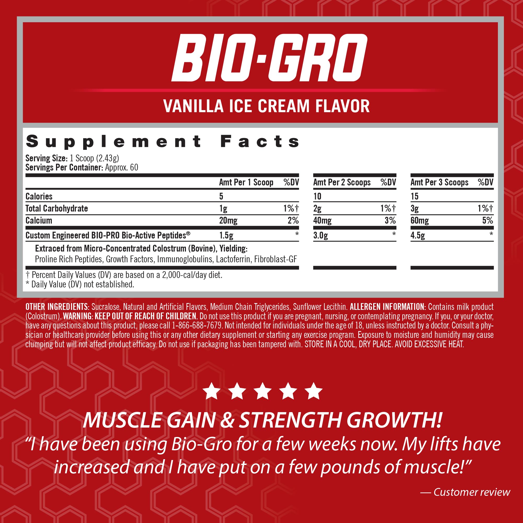 iSatori BIO-GRO sabor helado vainilla, perfecto para post-entrenamiento
