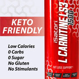 iSatori L-Carnitine LS3 1500, botella en mano, estilo de vida activo.