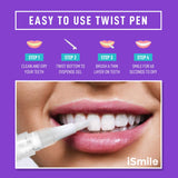 iSmile Whitening aplicador cepillo suave para uso rápido.