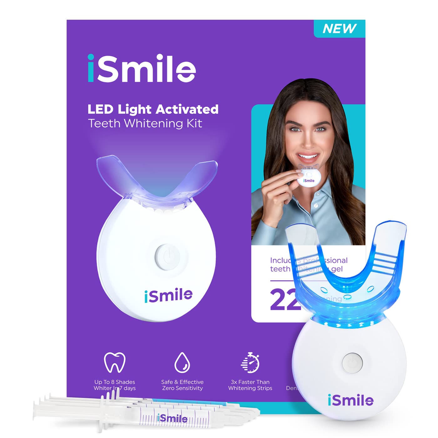 iSmile caja del kit mostrando contenido y organización.