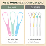 Isshah raspador de lengua cabeza amplia apto para adultos y niños.