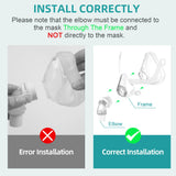ItAll conector codo 22 mm para CPAP, experiencia silenciosa nocturna.
