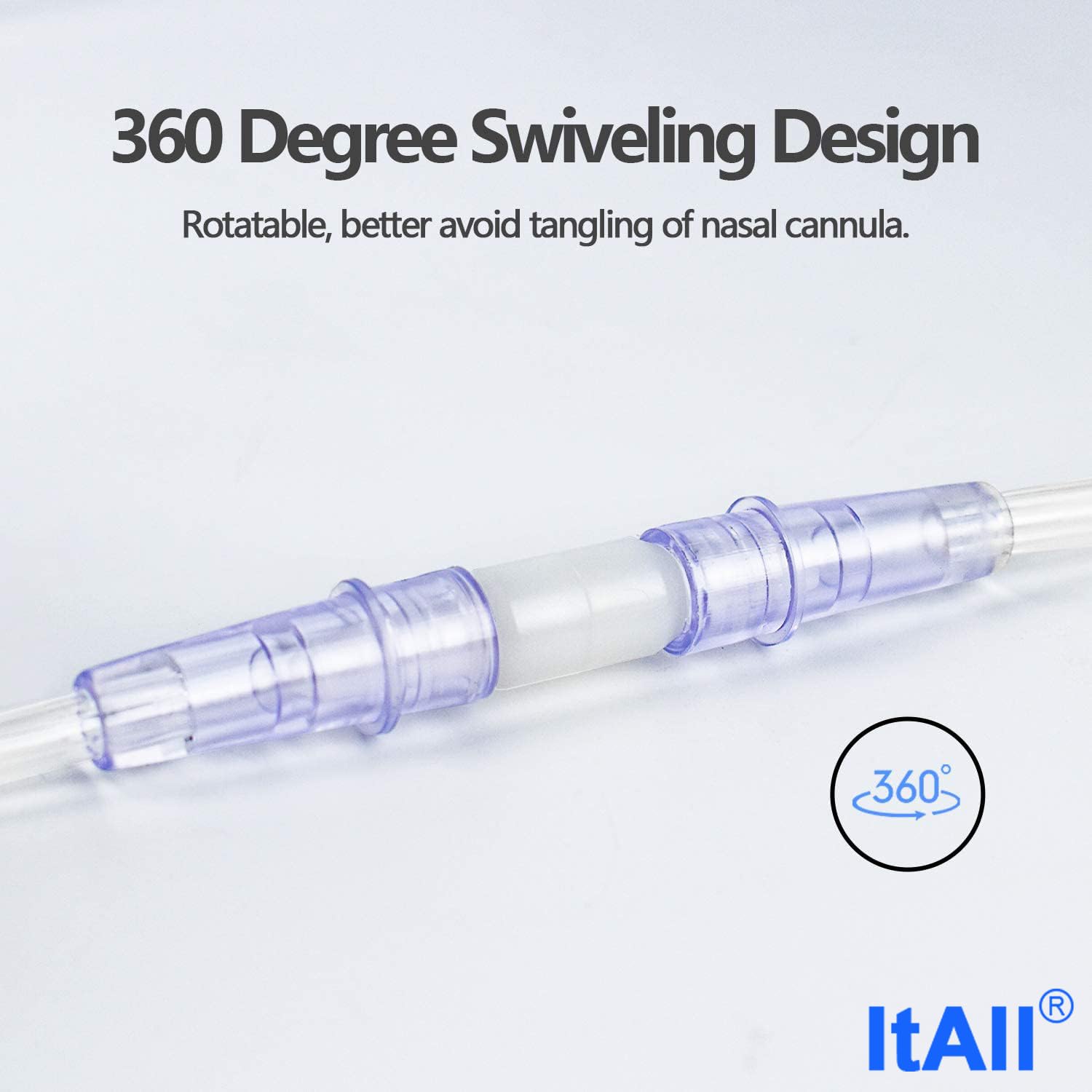 ItAll conector giratorio 360° para tubo de oxígeno facilita conexiones seguras