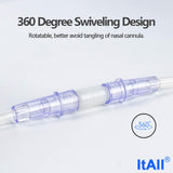 ItAll conector giratorio 360° para tubo de oxígeno facilita conexiones seguras