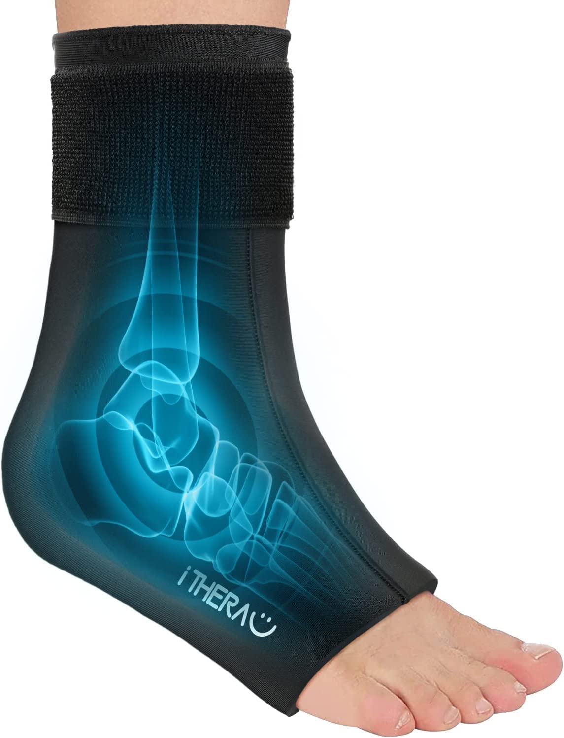 iTHERAU compresa tobillo hielo, cobertura 360 para alivio de inflamación