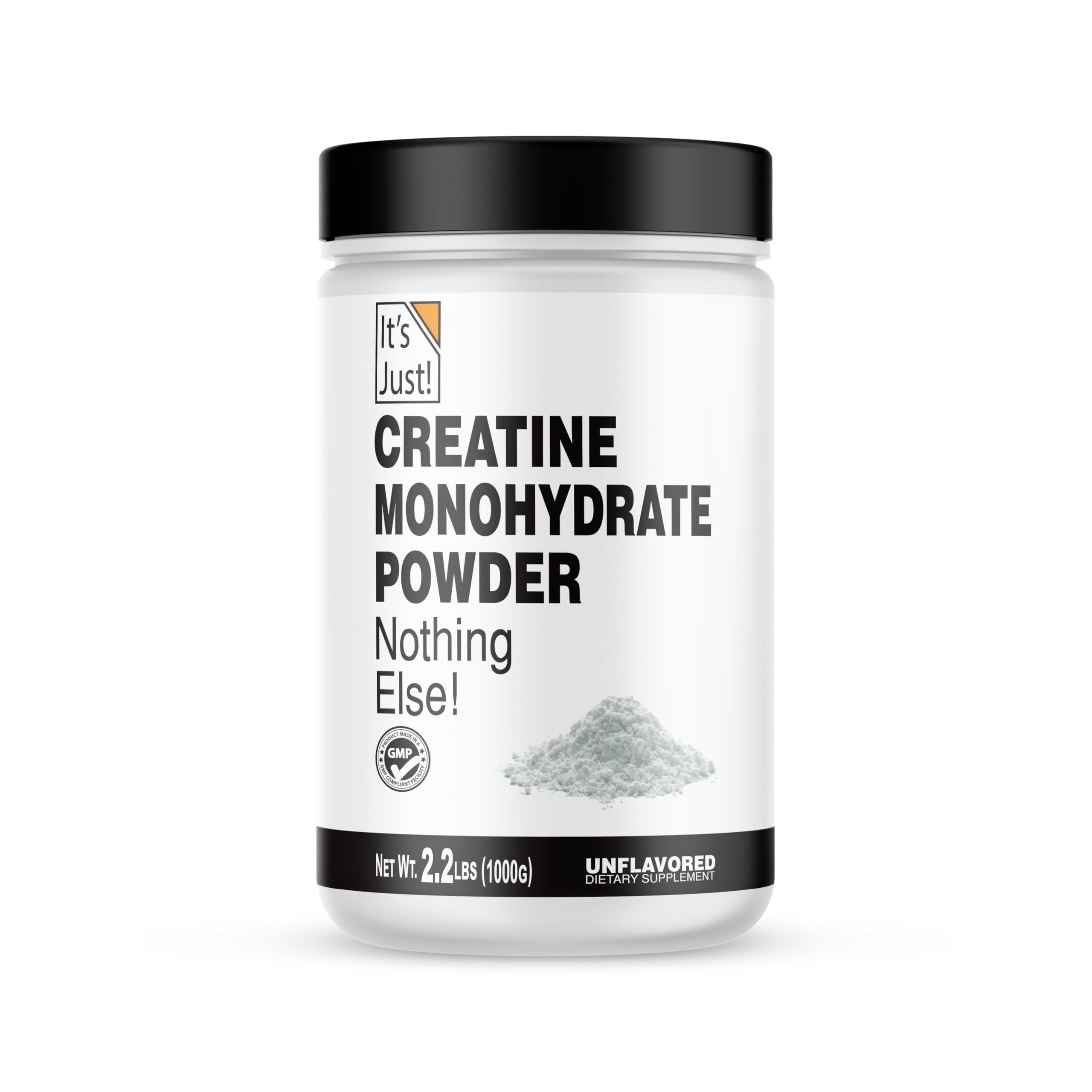 It's Just! creatina monohidratada en polvo, bote de 1000 g, ideal para entrenamientos prolongados.