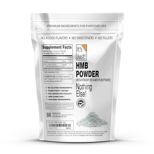 It's Just! HMB Powder, cuchara de medida para dosis diarias.