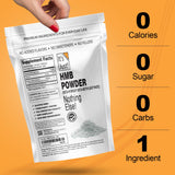 It's Just! HMB Powder, etiqueta de calidad que garantiza pureza.