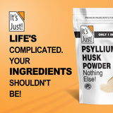 Its Just! Polvo psyllium para mezclas rápidas en bebidas.