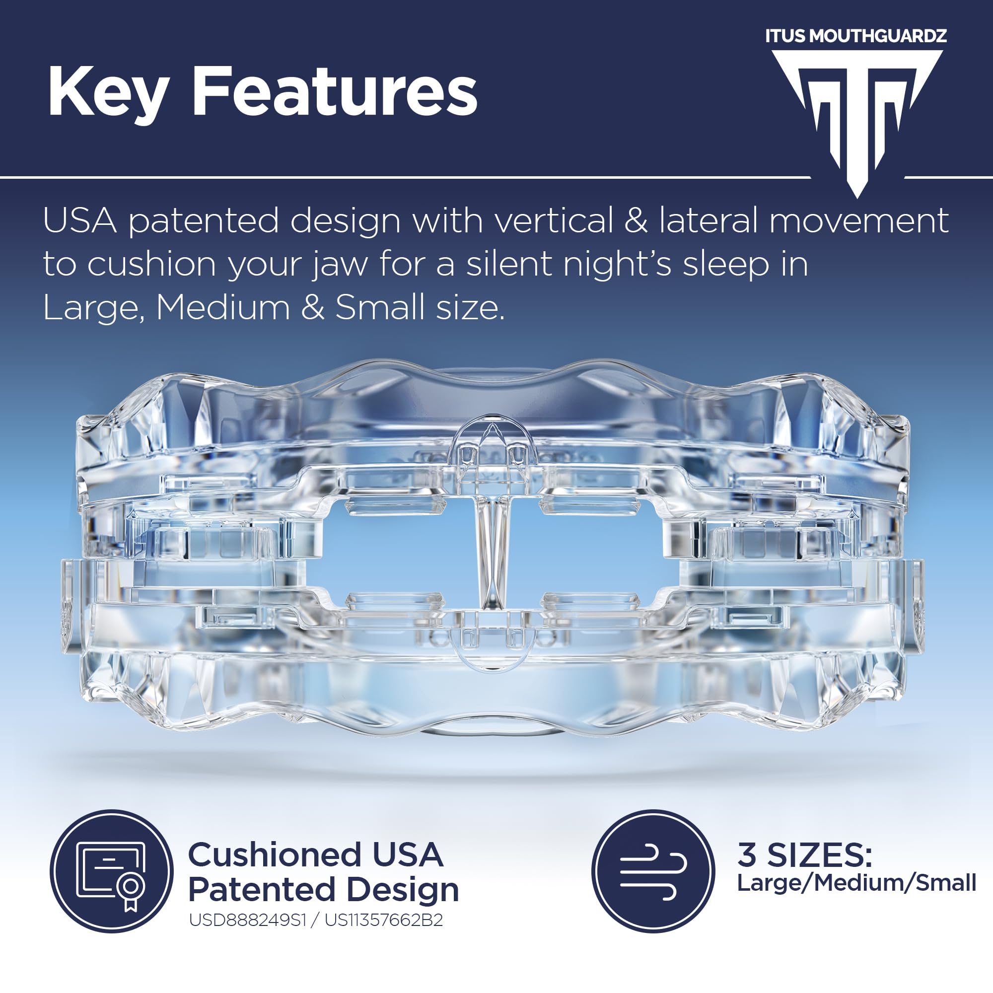 Itus SilentZPro2: diseño cómodo y ajuste personalizable para uso nocturno.