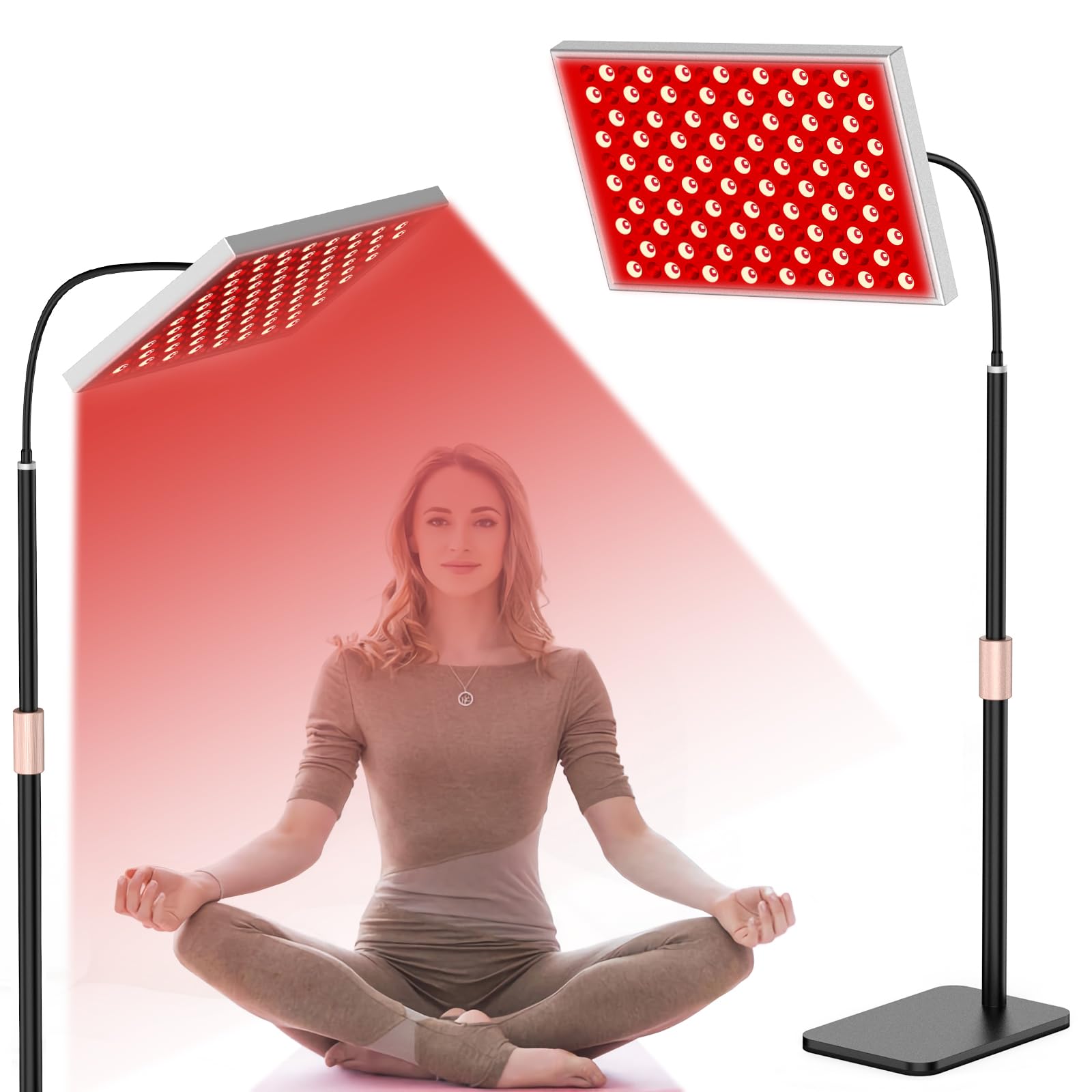 i-Venoya lámpara de luz roja con soporte ajustable para uso cómodo en casa