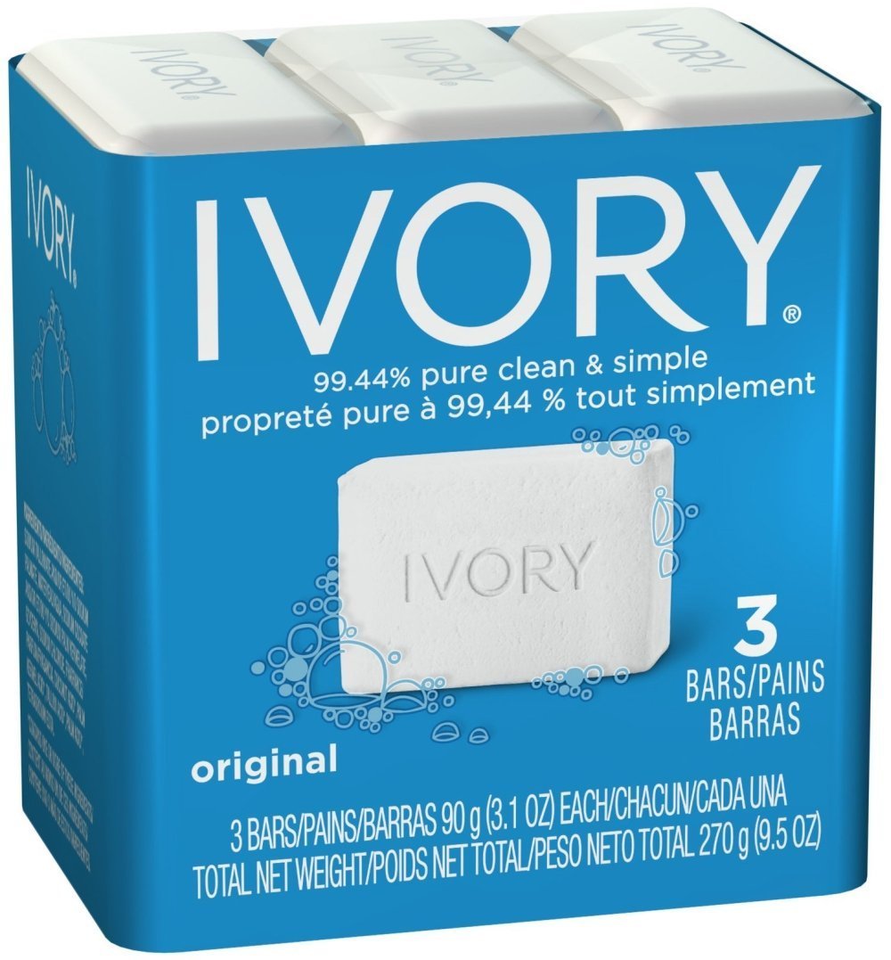 Ivory Barra Original en empaque de 4 paquetes para uso diario.