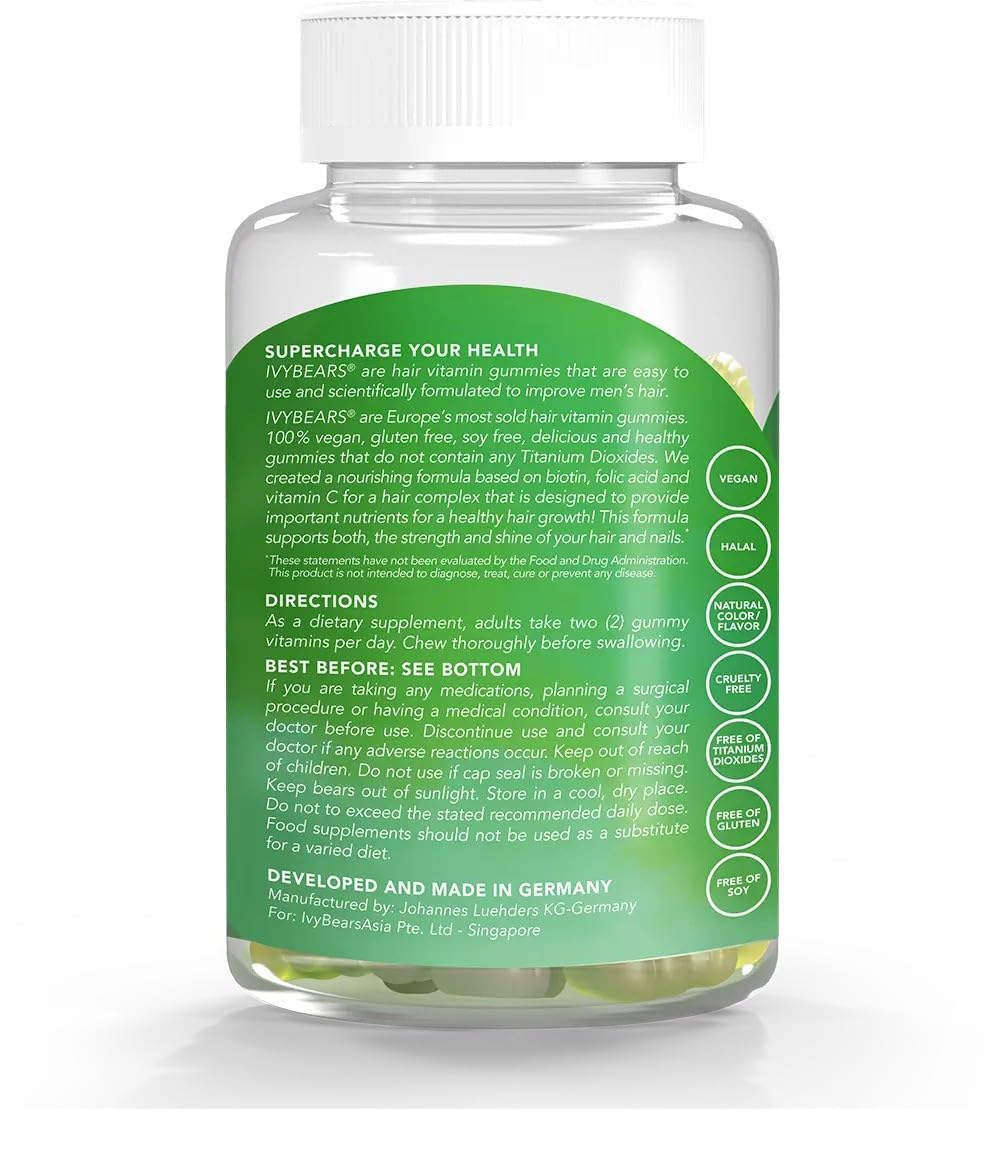 IvyBears uñas y piel: apoyo nutritivo para apariencia saludable