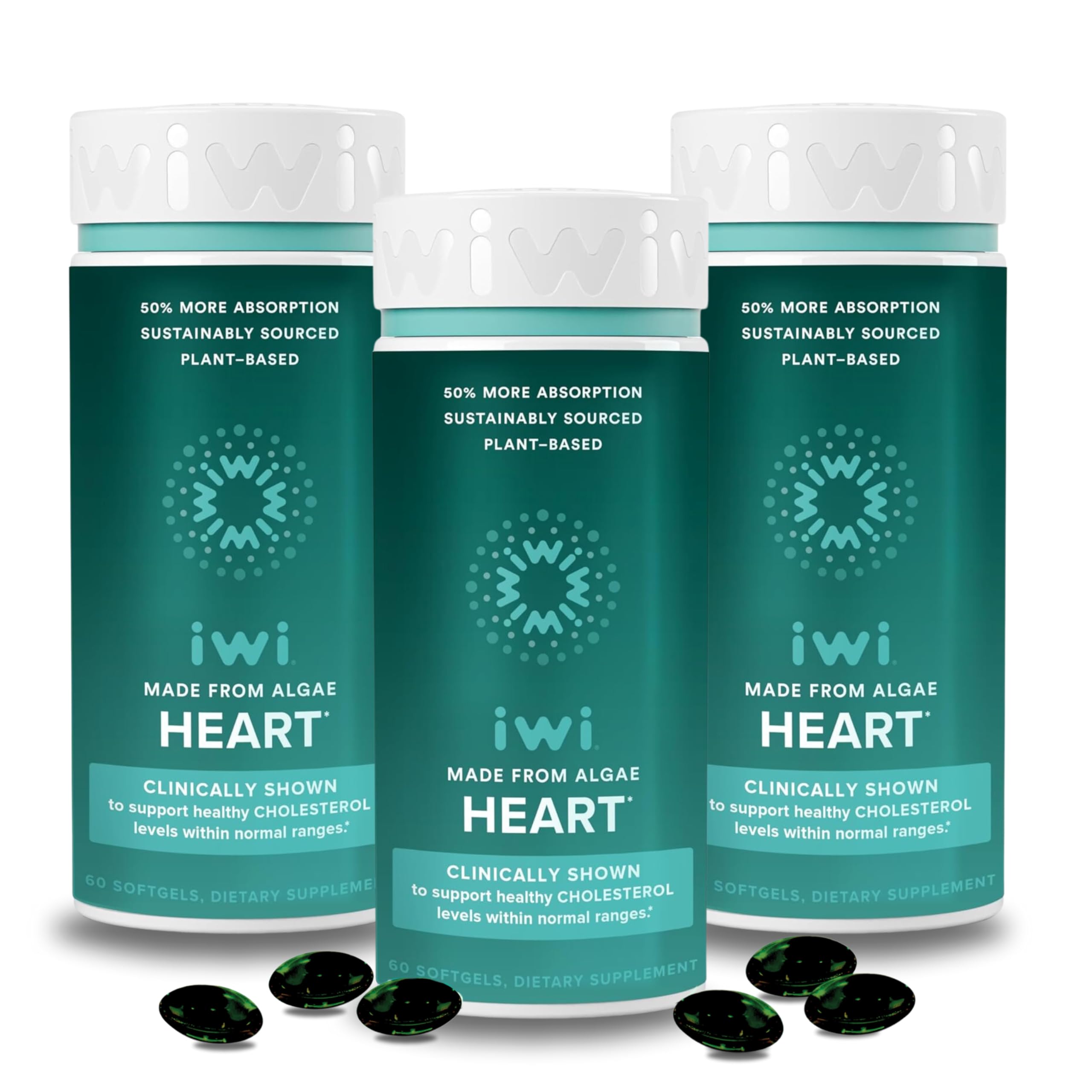 Iwi Life Corazon Omega-3 cápsulas blandas para uso diario.