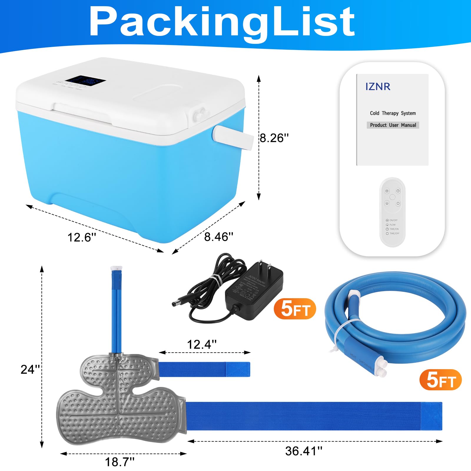 IZNR almohadilla ajustable para hombro, muslo y pierna.