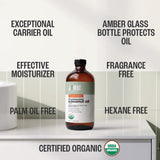 Aceite fraccionado incoloro de J MAC BOTANICALS, rápida absorción para piel y cabello.