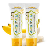 Pasta dental natural de Jack N' Jill para bebés en tubo banana, sin fluoruro.