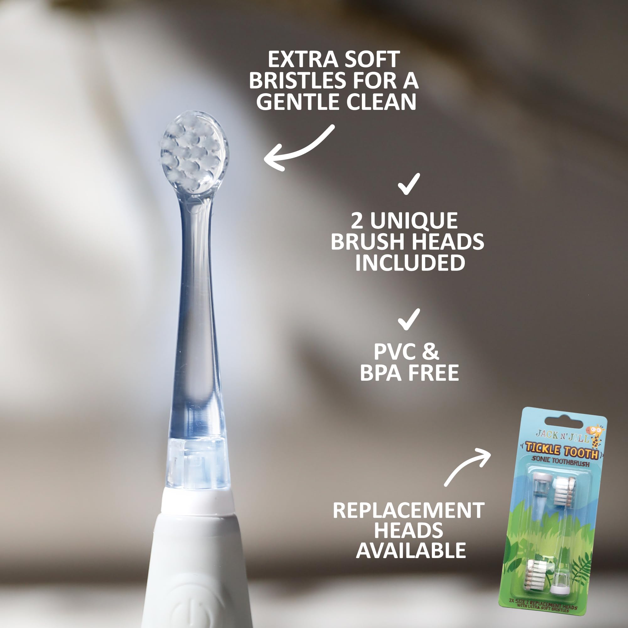Jack N' Jill Tickle Tooth temporizador 2 min: recordatorios de cepillado