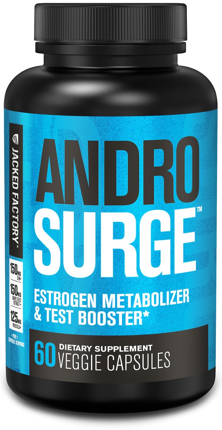 Botella de Androsurge de Jacked Factory lista para uso diario y energía sostenida.