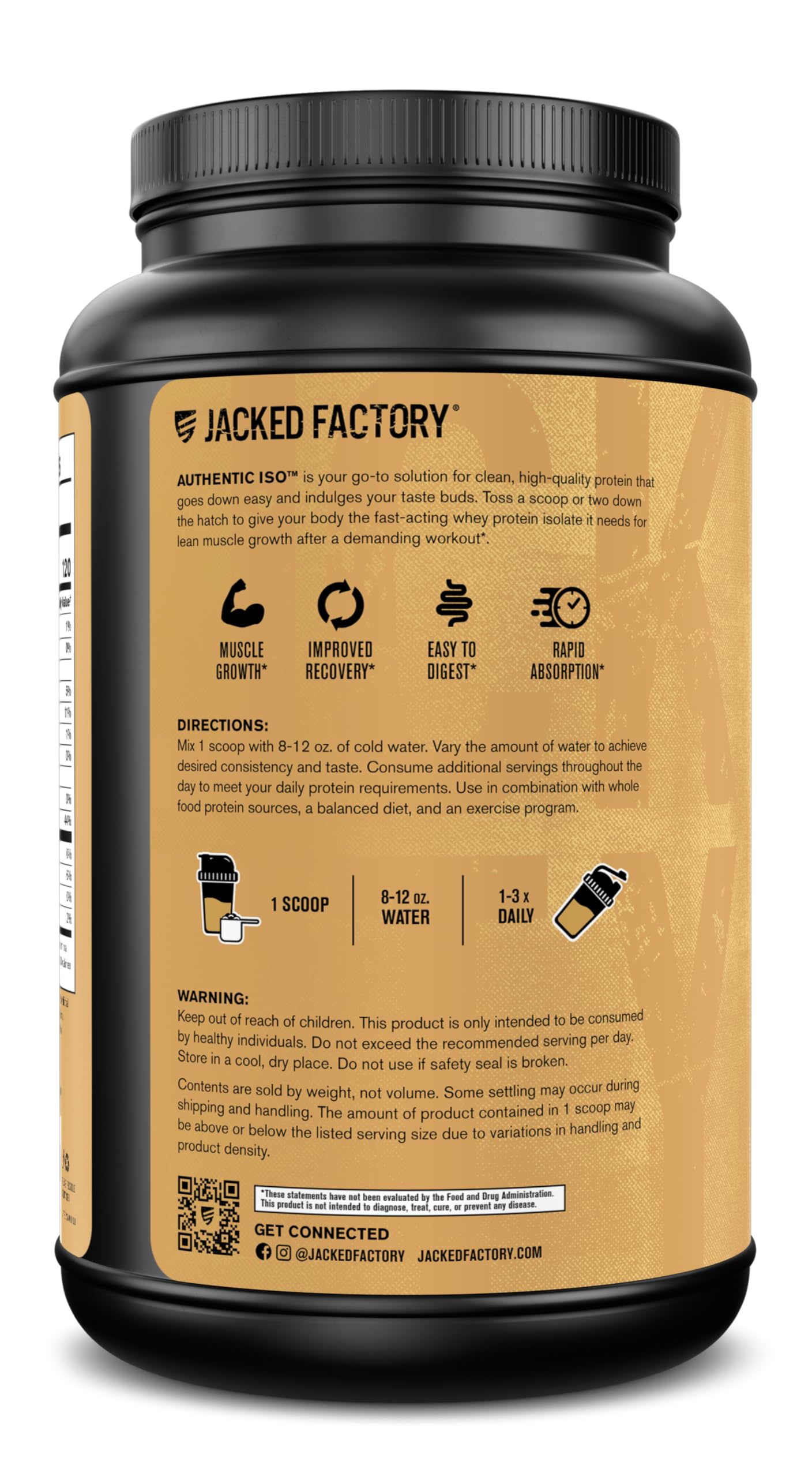 Jacked Factory Auténtico ISO sabor Vanilla Oatmeal Cookie en batidos.