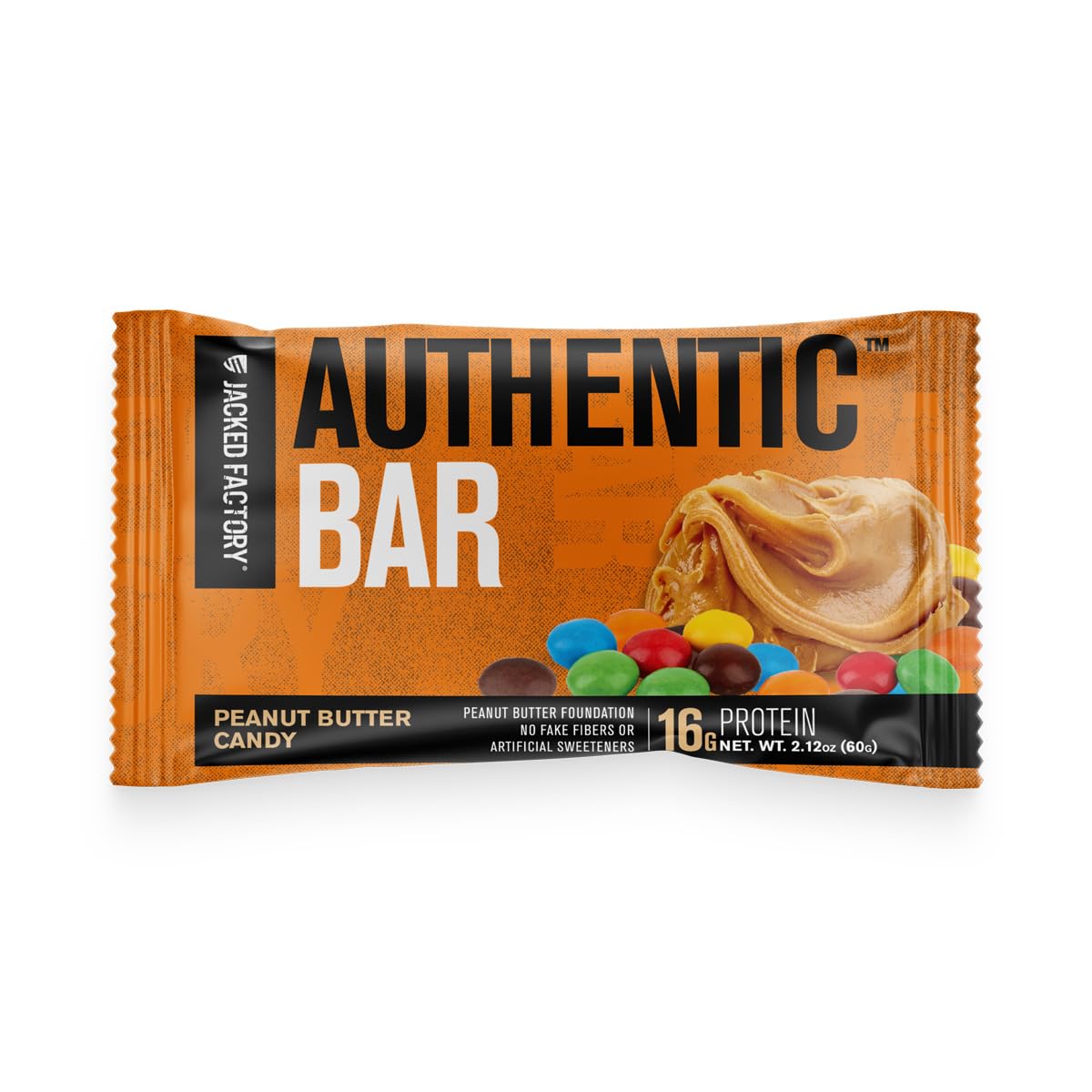Jacked Factory Authentic Bar con miel natural para energía suave y sabor auténtico.