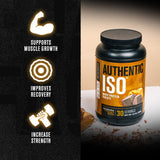 Jacked Factory ISO, sabor chocolate y maní, ideal para batidos.