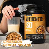 Jacked Factory Authentic ISO Whey, empaque del bote, almacenamiento cómodo en casa.