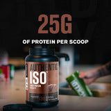 Jacked Factory Authentic ISO, porción 25 g, proteína de alta biodisponibilidad para batidos.