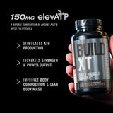 Etiqueta Build-XT con Peak02 y ElevATP para rendimiento durante el entrenamiento