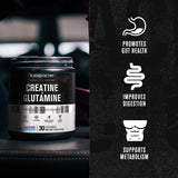 Jacked Factory Creatine + Glutamina, vaso para mezclar rápido tras entrenar.