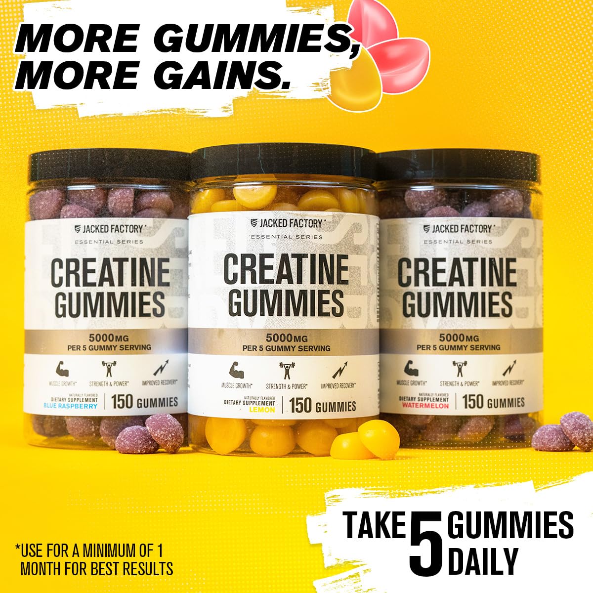 Gomitas veganas de creatina con base de pectina para estilos de vida plant-based