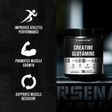 Jacked Factory Creatine + Glutamina: empaque seguro y sin colorantes agresivos.