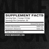 Jacked Factory Creatine + Glutamina: formato 30 raciones para uso diario.