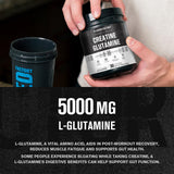 Jacked Factory Creatine + Glutamina: scoop para medir porciones consistentes.