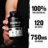 Jacked Factory Creatine HCl cápsulas: botella abierta con cápsulas para consumo fácil