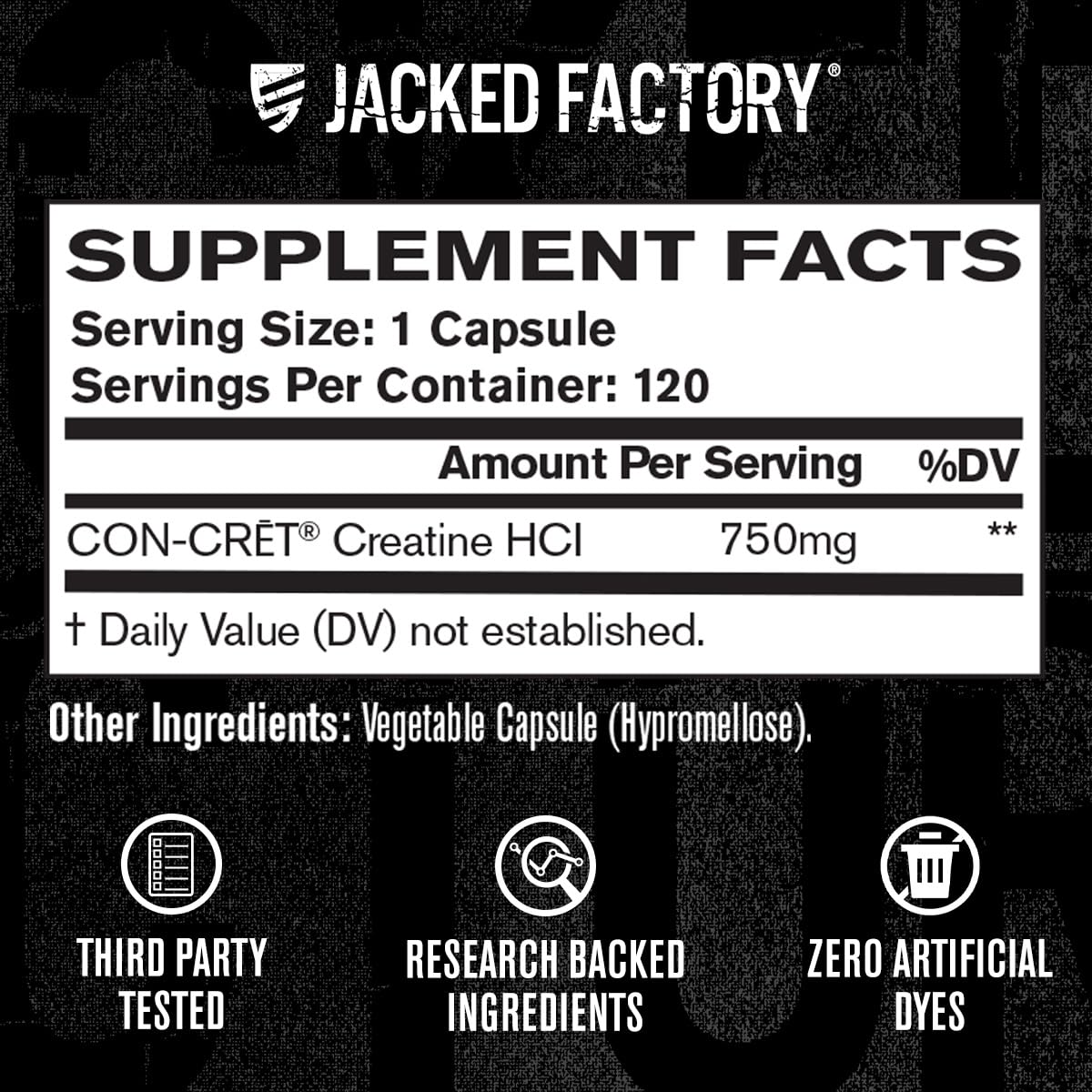 Jacked Factory Creatine HCl cápsulas: manos sosteniendo la botella para uso diario