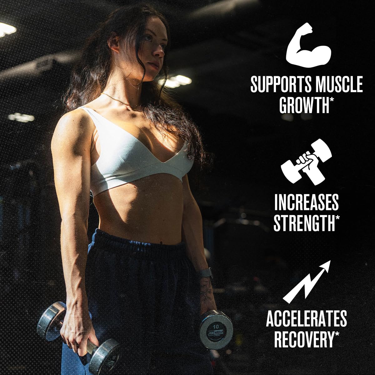 Jacked Factory Creatine + Peptides con cazo medidor para dosis precisas.